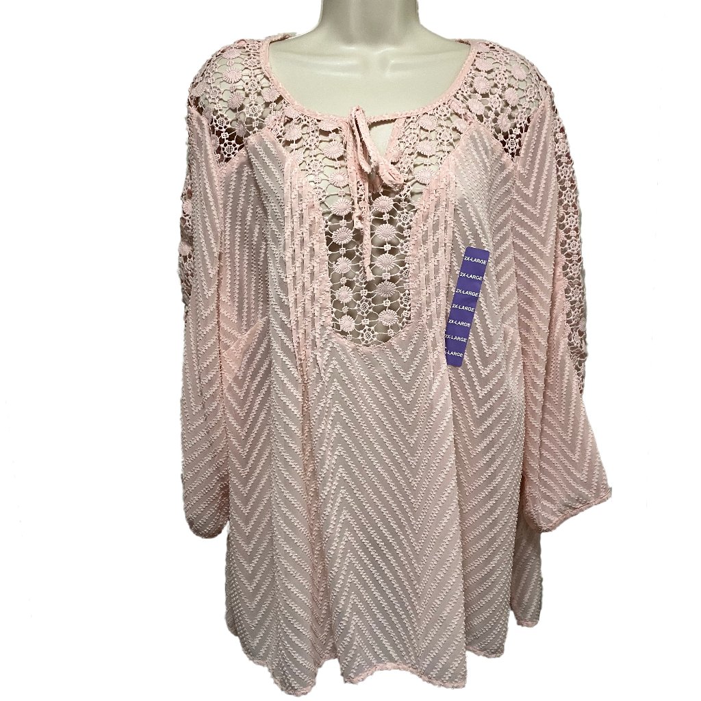 Nwt Bila Pink Blouse Size: Xxl